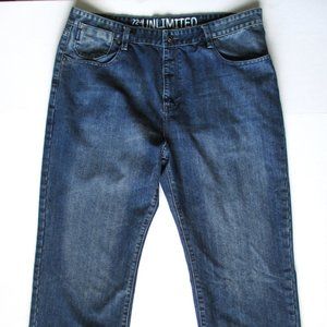 72+ Unlimited ECKO UNLTD Loose Straight Leg Blue Jeans 40 X 32